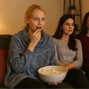 Jana knit cowl neck poncho sweater. Blue & White mix Batwing sleeves  💙🤍